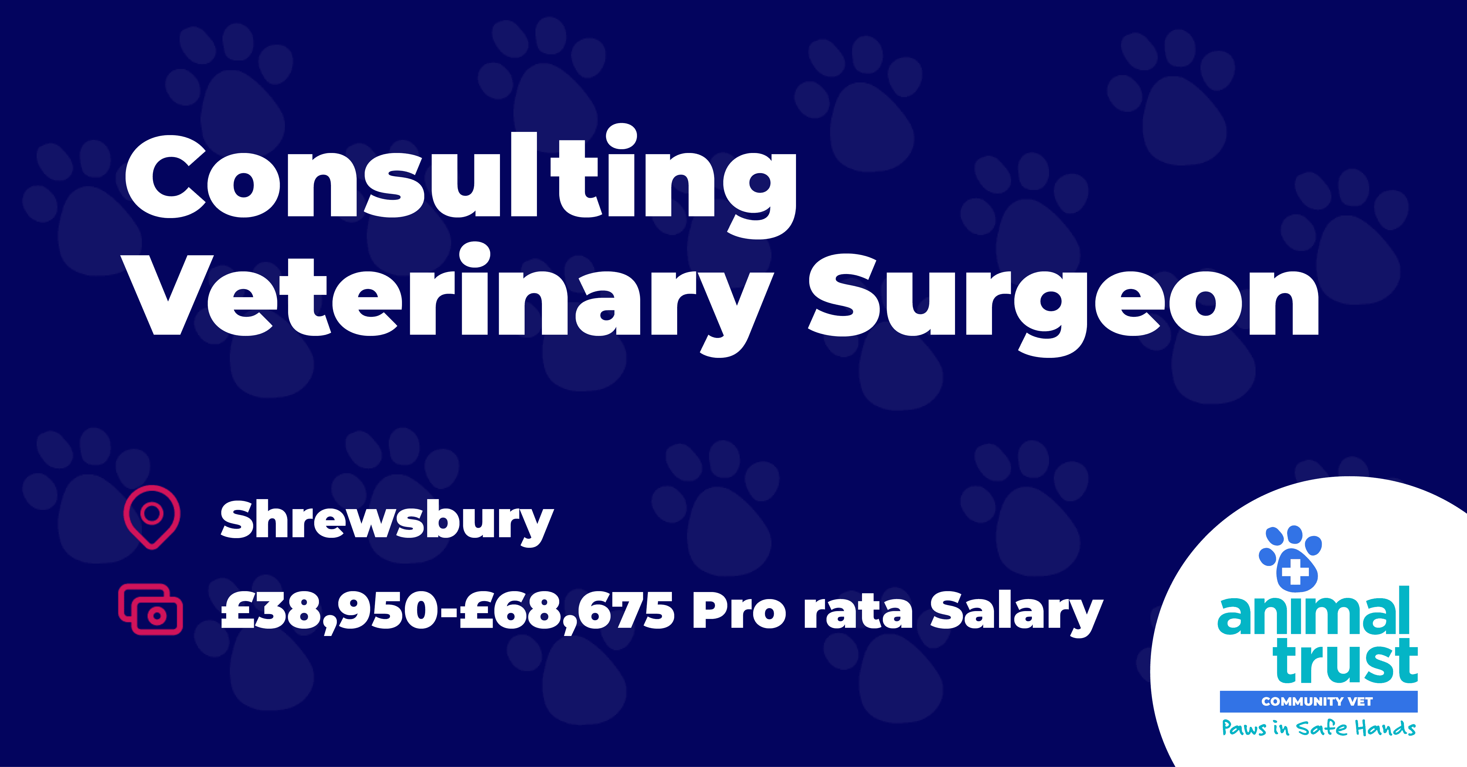 Consulting Veterinary Surgeon Shrewsbury £3868K Salary